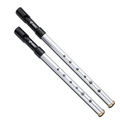 Image of Irish Tin Whistle Key of C and D Silver Penny Aluminium Material