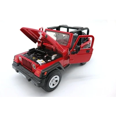 Image of siku 4870, Jeep Wrangler Off Road Vehicle, 1:32, Metal/Plastic, Red, Ackermann steering