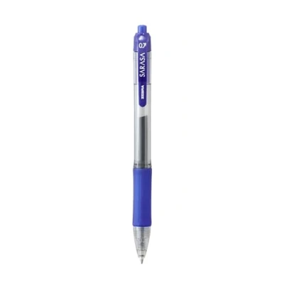 Image of ZEBRA Pen Sarasa Coloured Pens, Fine Point Gel Pens For Adult Colouring, Smear Proof Writing, Reliable Retractable Kids &amp; Adults, Colour Set, 12 Pk Blue Ink