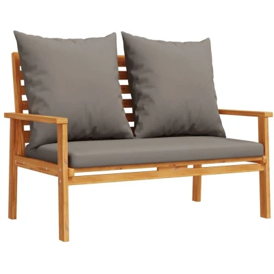 Image of vidaXL Garden Sofa Bench 120 cm with Cushion Solid Wood Acacia