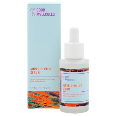 Image of Good Molecules Super Peptide Serum Anti aging Facial with Peptides and Copper Tripeptides to Plump Firm Water Based Skincare for Face