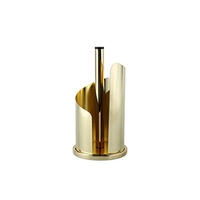 Image of Echtwerk Stainless Steel Kitchen Roll Holder, Gold Edition, 15.5 x 33 cm