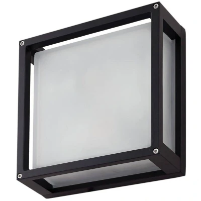 Image of Lucande outdoor wall lamp Aurelien, anthracite, sensor, 25x25 cm