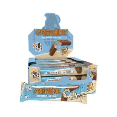 Image of Grenade High Protein, Low Sugar Bar Chocolate Chip Cookie Dough, 12 x 60 g