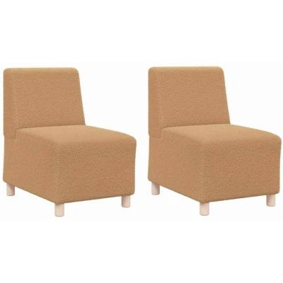 Image of Sofa Chiar 2 pcs Beige 55 x 74 82 cm Corduroy fabric Vidaxl