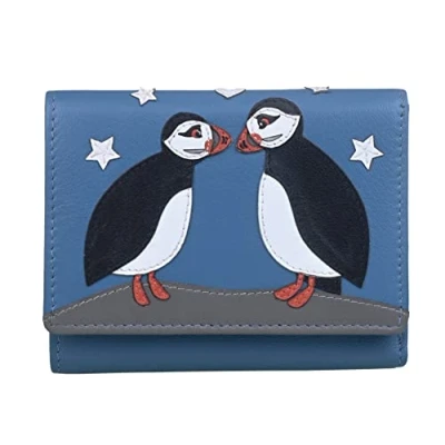 Image of Mala Leather Lundi Puffin Tri fold Purse 3603 82