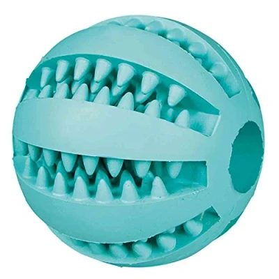 Image of Trixie Denta Fun Natural Rubber Mint Flavour Baseball, 6 cm, Pack of 1