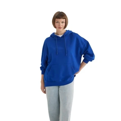 Image of DeFacto Women&#039;s B7834ax Polo Sweater, Sax, XXL
