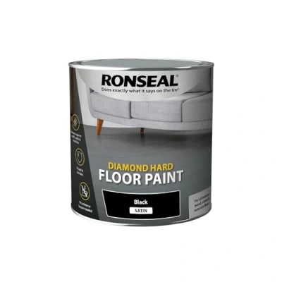 Image of Ronseal 36628 Diamond Hard Flooring Paint, Black