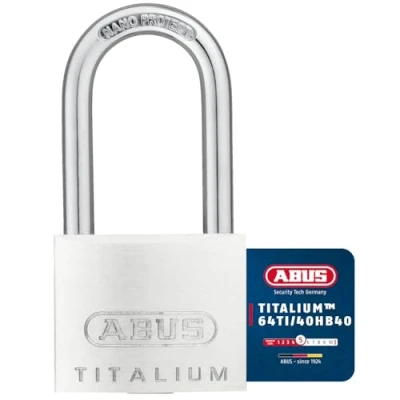 Image of Abus 64TI/40HB40 40 x 40mm Titalium Padlock with Long Shackle Keyed KA6412