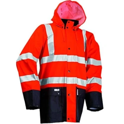 Image of Lyngsoe LR4379 03/05 XXL Size 2X Large 3 in 1 Jacket Navy Blue/Orange