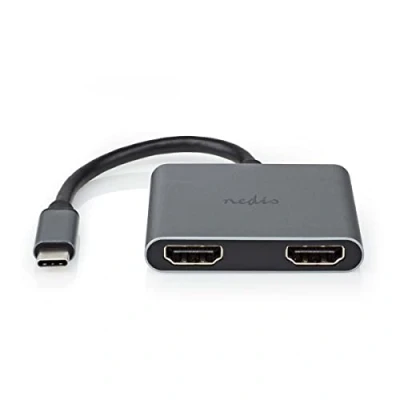Image of Nedis USB Type C Adapter Cable Male Female + A VGA 0.2 m Anthracite
