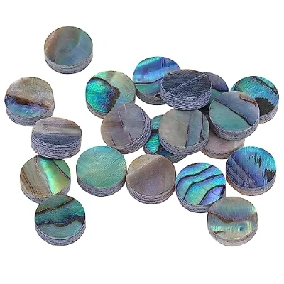 Image of Musiclily Pro 6.35mm Natural Paua Abalone Shell Guitar Fretboard Inlay Dots(Set of 20)
