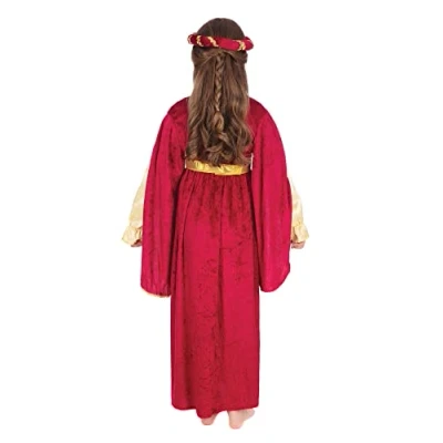 Image of Bristol Novelty CC840X Regal Princess Costume set For Kids Red, Beige, Age 10 12 years old