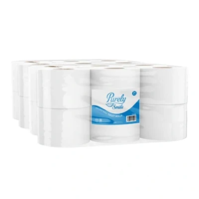 Image of Blake &amp; White Purely Smile Toilet Rolls 2ply Micro Mini 120m Pack of 24