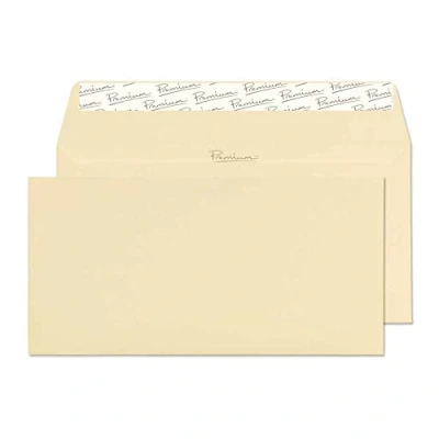 Image of Blake Business DL 110 x 220 mm 120 gsm Peel &amp; Seal Wallet Envelopes (95255) Vellum Laid Pack of 50
