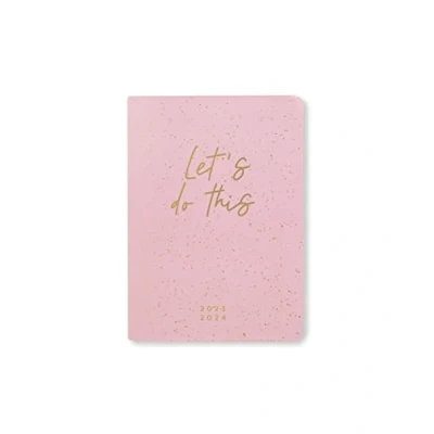 Image of Letts Inspire A6 academic 2023/2024 week to view diary pink