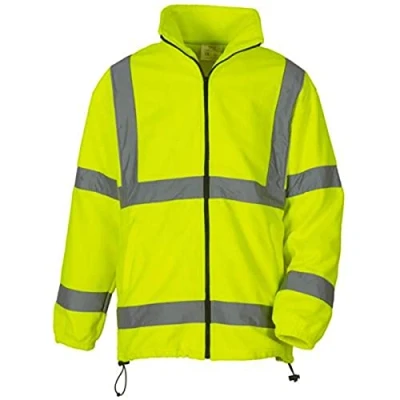 Image of Yoko Men&#039;s Yk042/Hvk08 Hi Vis Heavyweight Fleece Jacket Yellow, 2X Large