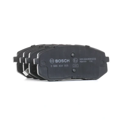 Image of 581013ZA16, 58101B2A80, 58101B2A90, 58101CMA10, 58101D4A10 Brake pad set BOSCH 0 986 494 905 Low Metallic with integrated wear warning contact