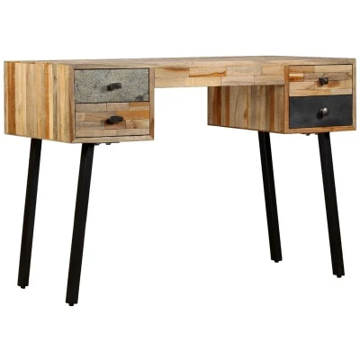 Image of vidaXL Writing Desk Solid Reclaimed Teak 110x50x76 cm