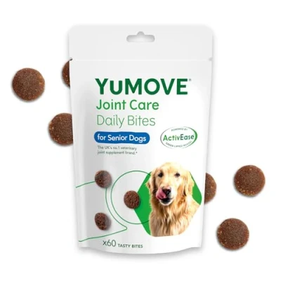 Image of YuMOVE Daily Bites for Senior Dogs Joint Supplement Older, Stiff Dogs, with Glucosamine, Chondroitin, Green Lipped Mussel Aged 9+ 60 Chews