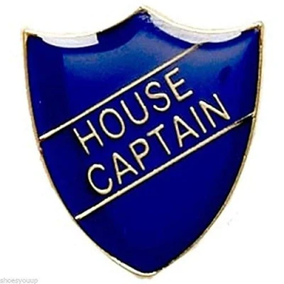 Image of Emblems Gifts House Captain Shield Shape Badge ideal for schools (blue)