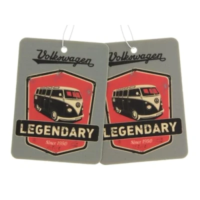 Image of BRISA VW Collection Volkswagen Air Freshener, Room Deodorizer for Cars T1 Bus Campervan Motif (Cherry/Gray/Set of 2)