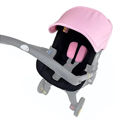Image of Changing Seat Set Canopy Sunshade Compatible with Doona Stroller (Pink/Black)