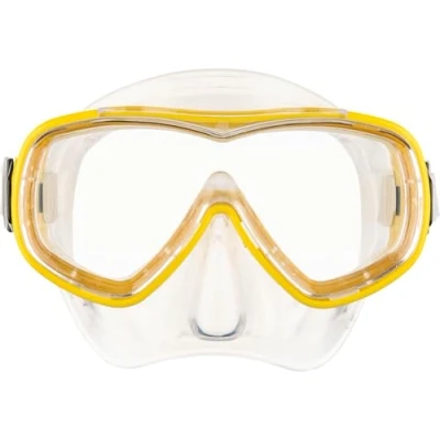 Image of Cressi Boys Piumetta Kid Mask Diving Masks, Yellow, 3 6 Years