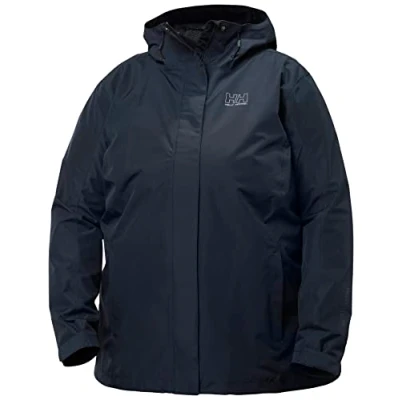 Image of Helly Hansen Womens Plus Seven J Rain Jacket, 1X, Navy