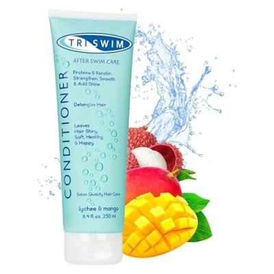 Image of TRISWIM Moisturizing Hair Regenerating Conditioner For Swimmers Lychee Mango (250ml)