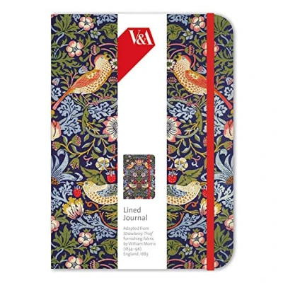 Image of V&amp;A William Morris Strawberry Thief Elasticated Journal (12.7 x 17.7 cm)
