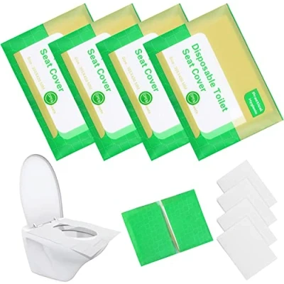 Image of 60 X Paper Toilet Seat Covers Disposable Flushable Environment Friendly