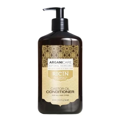 Image of Arganicare Castor Oil Conditioner, Hair Growth Stimulator with Certified Organic Argan and Oils. 400ml