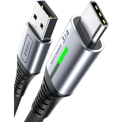 Image of INIU USB C Charger Cable 1m 3.1A Type Fast Charging, Braided A to Phone USBC for iPhone 15 Pro Samsung Galaxy S22/S21/S20/S9 Huawei P9 Pixel 7/6 iPad Switch PS5 etc.