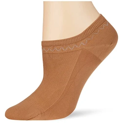 Image of Nur Die Women&#039;s Feines Schuhsöckchen Ankle Socks, Braun (amber 230), 2.5/5