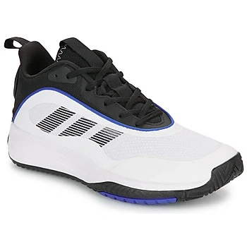 Image of adidas Men&#039;s Own The Game 3 Shoes Basketball, Cloud White/core Black/Team Royal Blue, 8 UK