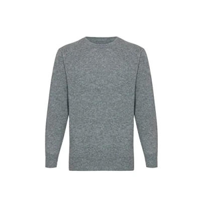 Image of Lona Scott Mens Cashmere Jumper, Crew Neck, Grey XL