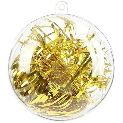 Image of 20Pcs 8cm Clear Baubles,Empty Plastic Baubles to Fill, Christmas Tree Decorations Ball for Craft New Years Wedding Party Home Decor