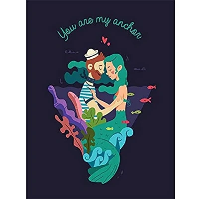 Image of Wee Blue Coo You Are My Anchor Love Wall Art Print