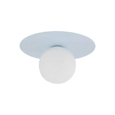 Image of TK Lighting Pixie ceiling lamp, light blue, Ø 25 cm, steel/plastic