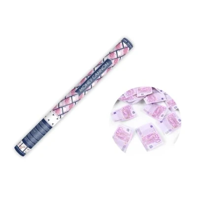 Image of Party Cannon, Popper, Streamer, Car Decoration, XXL, 60 cm, 500 Euro, Pack of 4