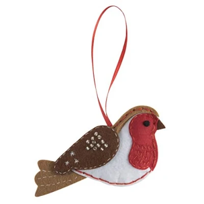 Image of Trimits Christmas Felt Decoration Kits, 12 x 7cm, Robin