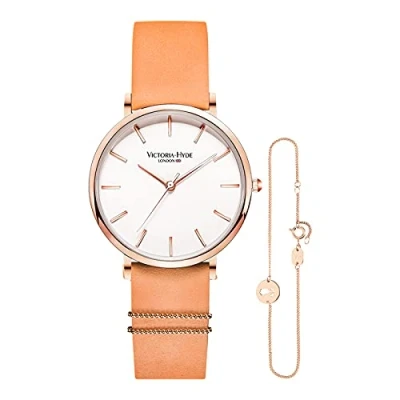 Image of VICTORIA HYDE Fashion Women Watch Bracelet Set Analog Quartz Replaceble Stainless Steel Mesh Band/Leather Strap Mother&#039;s Day Gifts
