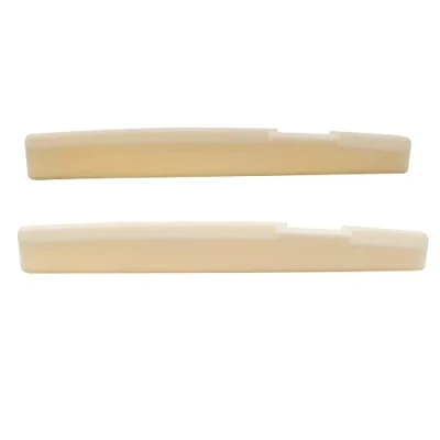 Image of Musiclily Pro 71.12mm Compensated Acoustic Guitar Bone Saddle for 6 String Taylor Style, Ivory(Set of 2)