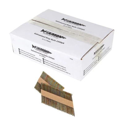 Image of Fixman Galvanised Ring Nails 2500pk 3.1 x 75mm