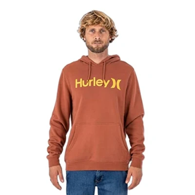 Image of Hurley Men&#039;s OAO Solid Summer Po Sweatshirt, Zion Rust, S