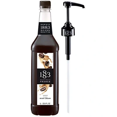 Image of Routin 1883 Premium Irish Cream Syrup (Plastic Bottle) 1L + Pump