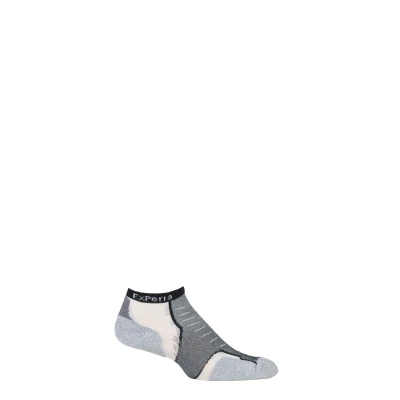 Image of 1 Pair Black Experia By Cushioned Running Micro Mini Crew Socks Unisex 3 5.5 Thorlos