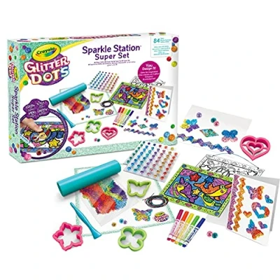 Image of Crayola Glitter Dots, Sparkle Station Super Set, Craft Supplies, Creative Gift for Kids, Age 5+